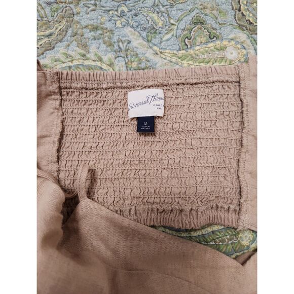 Universal Thread Crop Camisole Top Bralette Beige Linen Blend Sz. M Coquette - Picture 5 of 6